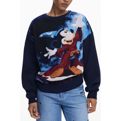 Desigual Blu Cotton Women Sweatshirt