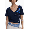 Desigual Blue Cotton Women T-Shirt