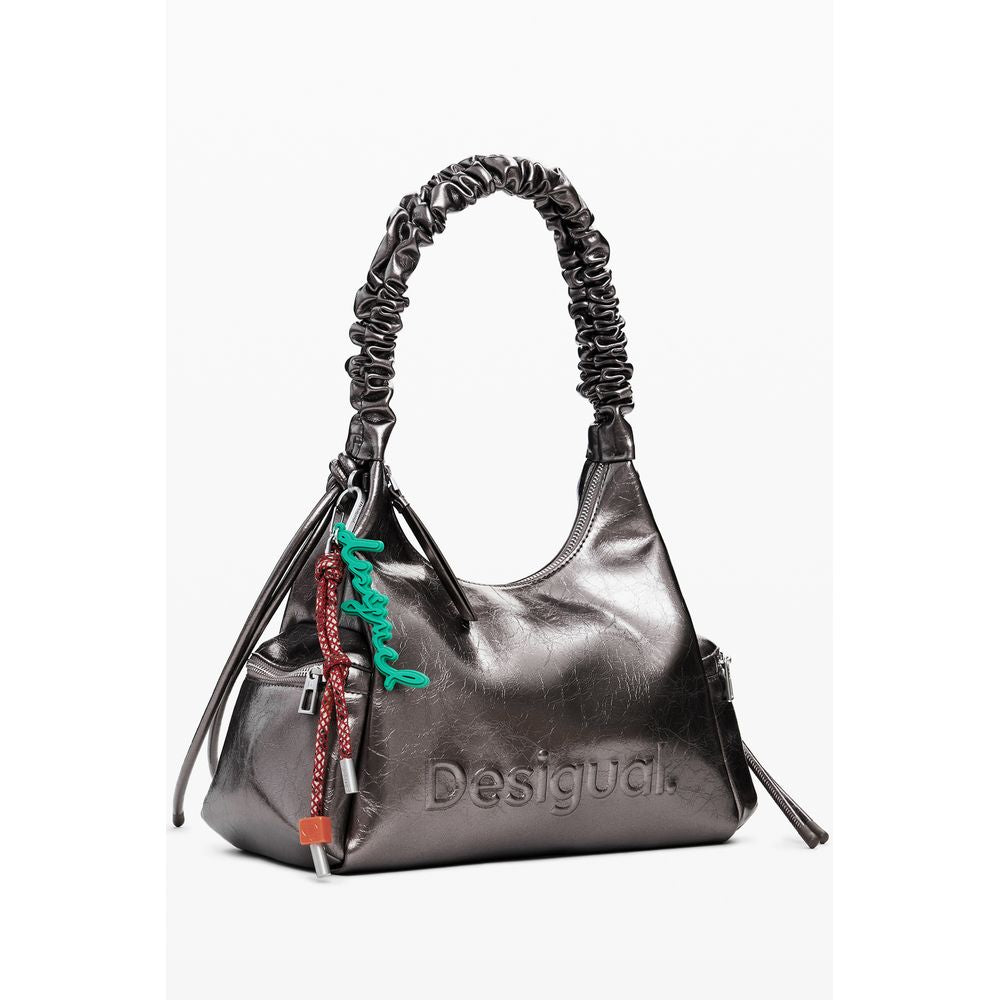 Desigual Bronzo Polyurethane Women's Shoulder Bag