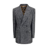 Dolce & Gabbana Gray Fleece Wool Blazer
