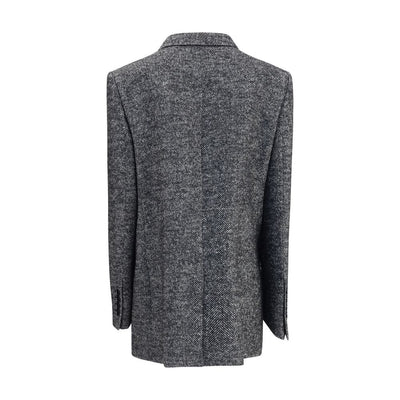 Dolce &amp; Gabbana grauer Fleece-Wollblazer