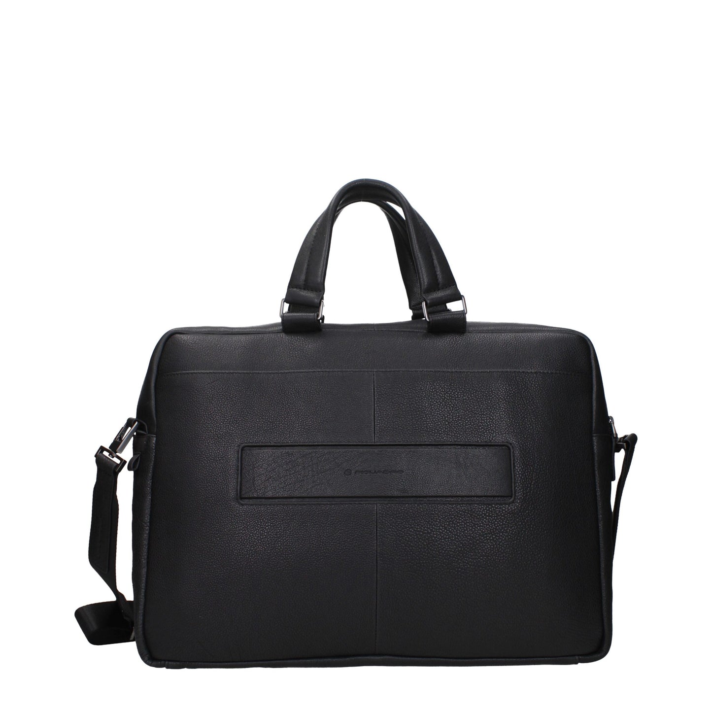 Piquadro Black Leather Business And Laptop Bag