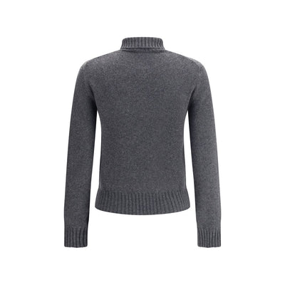 Ami Paris grauer Kaschmir-Rollkragenpullover