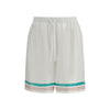 Casablanca White Silk Bermuda Shorts