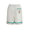 Casablanca White Silk Bermuda Shorts