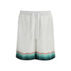 Casablanca White Silk Bermuda Shorts