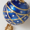 Dolce & Gabbana Gold Brass Blue Christmas Ball Crystal Drop Clip On Earrings