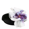 Dolce & Gabbana Black Green Silk Purple White Floral Appliqué Accessory Headband