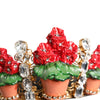 Dolce & Gabbana Red Floral Flowerpot Crystal Gold Crown Tiara Headband