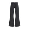 7FOR Black Cotton Flared Jeans