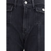7FOR Black Cotton Jeans Denim