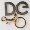 Dolce & Gabbana Multicolor Crystal DG Logo Gold Keychain Charm Keyring