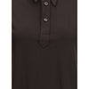 Margiela Brown Viscose Polo Shirt