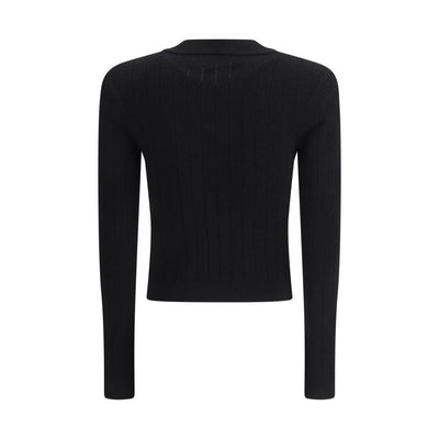 Balmain Black Viscose Cardigan