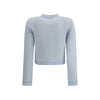 Balmain Light Blue Viscose Cardigan