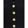 Balmain Black Viscose Cardigan