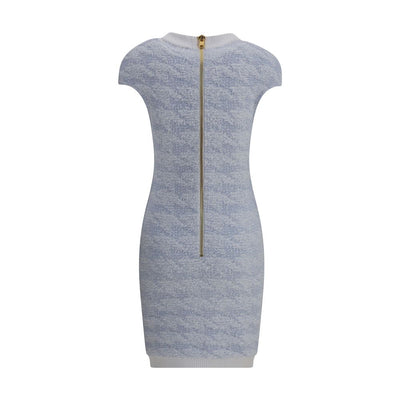 Balmain Light Blue Polyamide Casual Dress