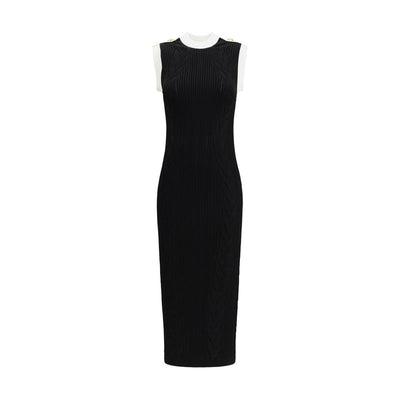Balmain Black Viscose Casual Dress