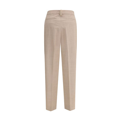 Fabiana Filippi Beige Fleece Wool Dress Pants