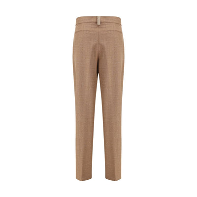 Fabiana Filippi Beige Fleece Wool Dress Pants