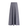 Sara Roka Blue Cotton Midi Skirt