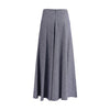Sara Roka Blue Cotton Midi Skirt