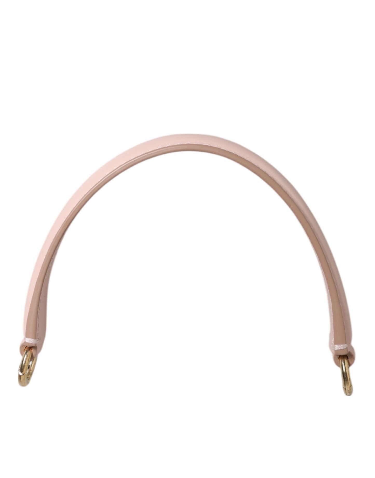 Dolce &amp; Gabbana Schulterriemen aus rosafarbenem Leder mit goldfarbenem Henkel