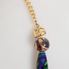 Dolce &amp; Gabbana Halskette mit mehrfarbigen Murano-Glasperlen und goldener Messingkette