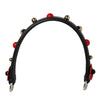 Dolce & Gabbana Black Embellished Leather Bag Handle Women Shoulder Strap