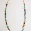 Dolce & Gabbana Multicolor Murano Glass Beads Gold Chain Jewelry Necklace