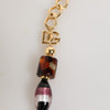 Dolce & Gabbana Multicolor Murano Glass Beads Gold Chain Jewelry Necklace