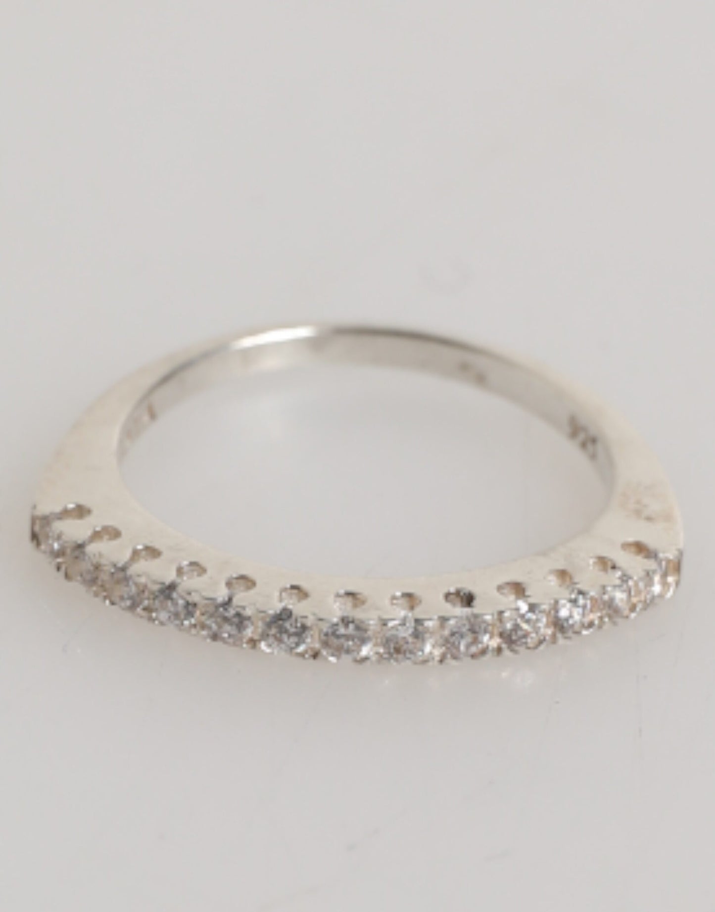 Nialaya Sterling Silber 925 Band Pave CZ Kristall Eternity Ring
