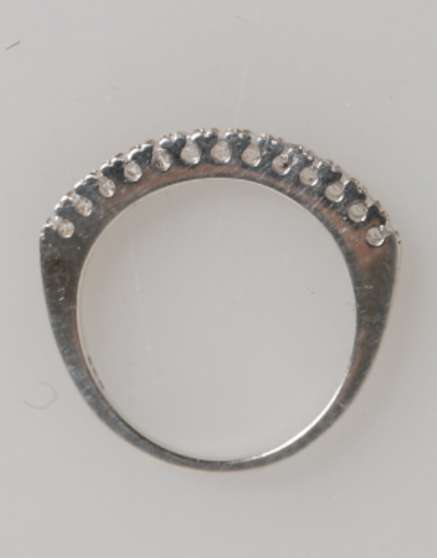 Nialaya Sterling Silber 925 Band Pave CZ Kristall Eternity Ring