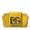 Dolce & Gabbana Yellow Smooth Leather DG Logo Clutch Crossbody Case Bag