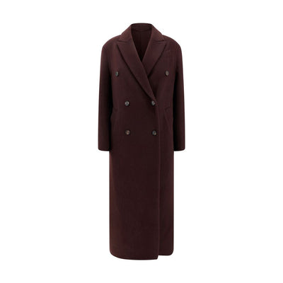 Brunello Cucinelli Bordeaux Cashmere Coat