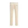 Germano Cream Cotton Casual Pants