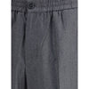 Ami Paris Gray Fleece Wool Casual Pants