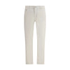 Brunello Cucinelli White Cotton Slim Fit Jeans