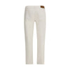 Brunello Cucinelli White Cotton Slim Fit Jeans