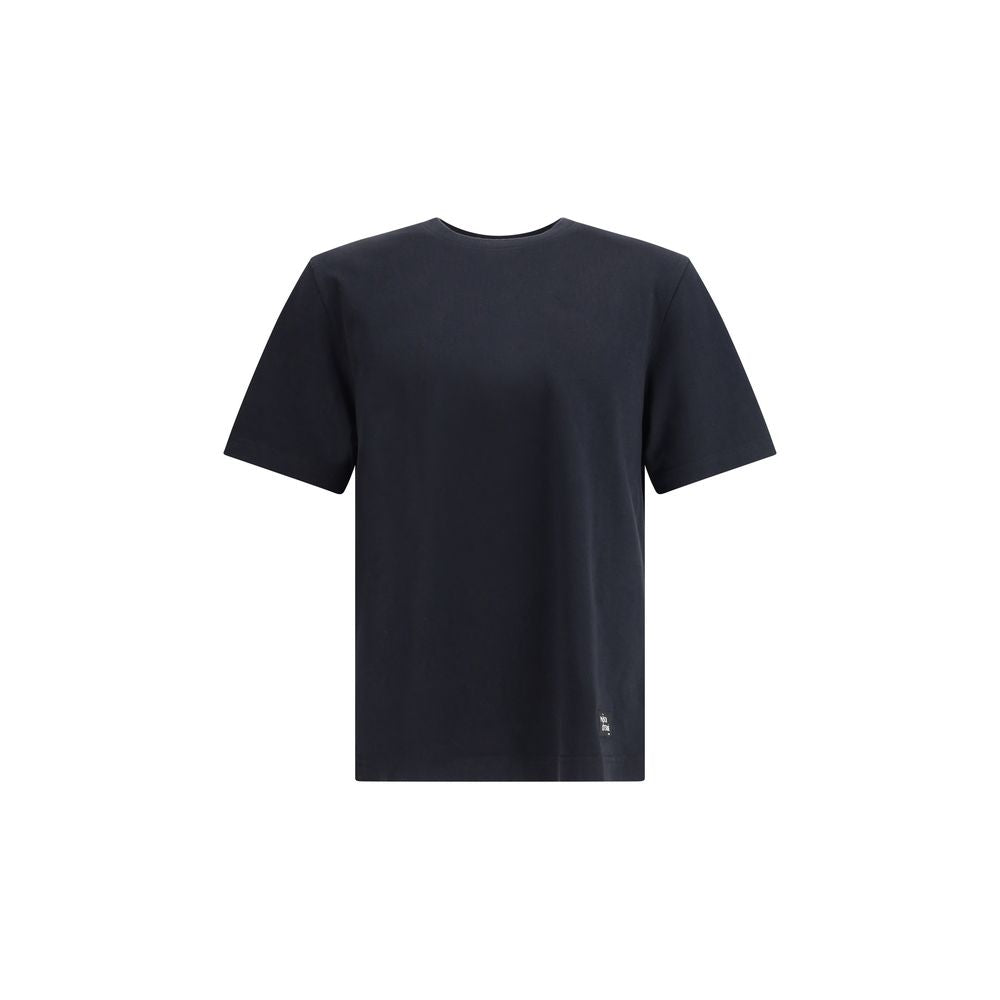 Maison Kitsuné Schwarzes Baumwoll-T-Shirt