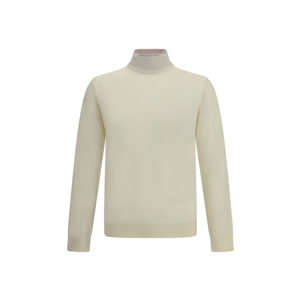 Cruna Creme Wollrollkragenpullover