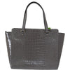 Kate Spade Grey Croc Embossed Leather Elissa Bristol Drive Tote Handbag Bag
