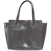 Kate Spade Grey Croc Embossed Leather Elissa Bristol Drive Tote Handbag Bag