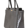 Kate Spade Grey Croc Embossed Leather Elissa Bristol Drive Tote Handbag Bag