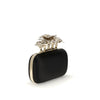 Alexander McQueen Black Silk Clutch Bag