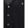 Vivienne Westwood Black Fleece Wool Cardigan