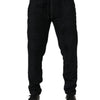 Dolce & Gabbana Black Cotton Logo Men Jogger Sweatpants Pants