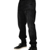 Dolce & Gabbana Black Washed Cotton Skinny Men Denim Jeans