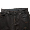 Dolce & Gabbana Dark Brown Tattered Cotton Skinny Denim Jeans
