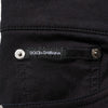 Dolce & Gabbana Black Cotton Blend Skinny Men Trouser Pants
